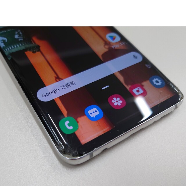 Galaxy S10 Prism White 128 GB SIMフリー キズあ - スマートフォン本体