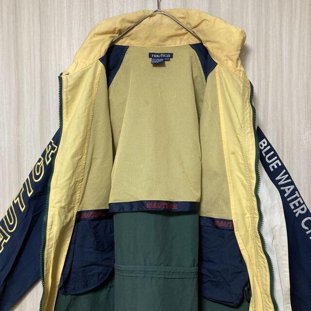 NAUTICA(ノーティカ)のノーティカ　ジップアップ　セーリングジャケット　袖刺繍ロゴ　モスグリーン　2XL メンズのジャケット/アウター(ブルゾン)の商品写真