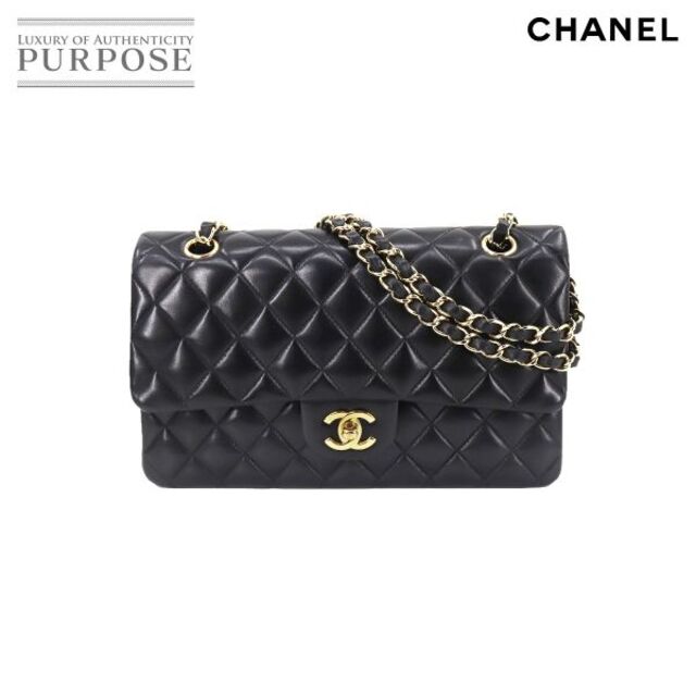 最新な チェーン 25 マトラッセ CHANEL シャネル 新品同様 - CHANEL ショルダー 90173384 VLP 金具 ゴールド A01112 ブラック レザー バッグ ショルダーバッグ