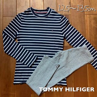 トミーヒルフィガー(TOMMY HILFIGER)のトミーフィルフィガー トップス レギンスパンツ 120 130 2点セット(Tシャツ/カットソー)