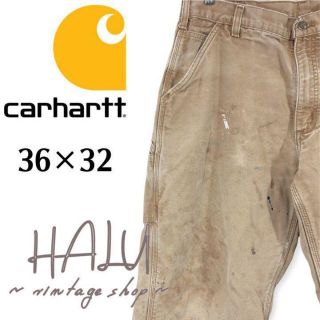 カーハート(carhartt)のカーハート 革タグ ペインターパンツ ダンガリーフィット 36×32 チェック柄(ペインターパンツ)