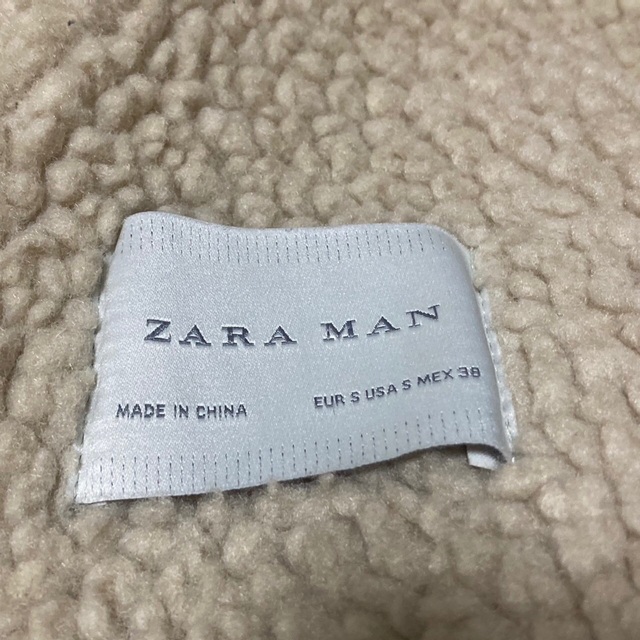 ZARA(ザラ)のZARA MAN ザラ ボア フェイクレザー ダブル ライダースジャケット メンズのジャケット/アウター(ライダースジャケット)の商品写真