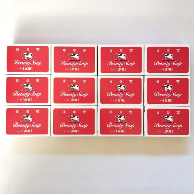 牛乳石鹸(ギュウニュウセッケン)の牛乳石鹸　赤箱　100g × 12個 コスメ/美容のボディケア(ボディソープ/石鹸)の商品写真