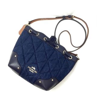 コーチ(COACH)のCOACH コーチ キルテッド デニム ショルダーバッグ F37489(ショルダーバッグ)