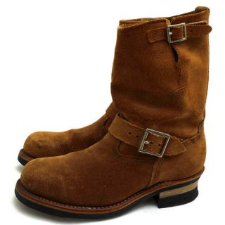 レッドウィング(REDWING)のレッドウィング／RED WING エンジニアブーツ シューズ 靴 メンズ 男性 男性用スエード スウェード レザー 革 本革 ブラウン 茶  8178 ENGINEER グッドイヤーウェルト製法(ブーツ)