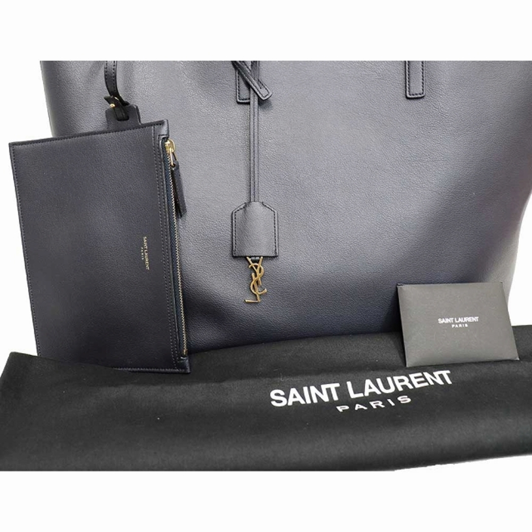 イヴサンローラン Yves Saint Laurent バッグ ショルダーバッグ YSLチャーム カーフレザー カバン レディース ネイビー