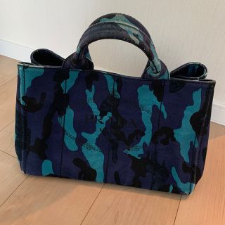 プラダ(PRADA)のPRADAカナパ カモフラ ブルー(トートバッグ)