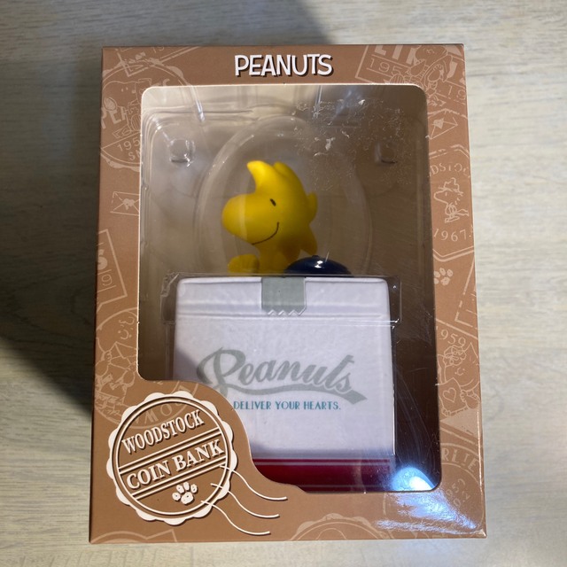 PEANUTS(ピーナッツ)の【未使用！貴重】かわいい！ウッドストック　貯金箱、チャーリーブラウン　ポーチ エンタメ/ホビーのおもちゃ/ぬいぐるみ(キャラクターグッズ)の商品写真