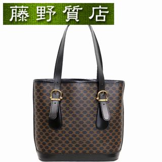 セリーヌ(celine)のセリーヌ CELINE マカダム ミニトートバック ショルダー PVC × レザー ブラウン × ブラック DM00/1 8395(トートバッグ)