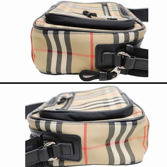 BURBERRY(バーバリー)のバーバリー BURBERRY 斜め掛け ショルダーバック コットン × ポリエステル チェック ベージュ×赤×黒 8368 レディースのバッグ(ショルダーバッグ)の商品写真