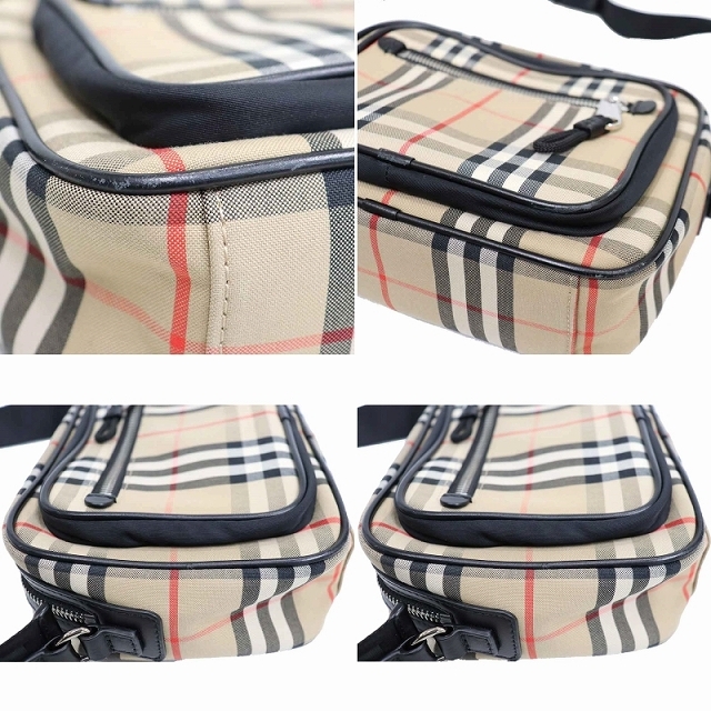 BURBERRY(バーバリー)のバーバリー BURBERRY 斜め掛け ショルダーバック コットン × ポリエステル チェック ベージュ×赤×黒 8368 レディースのバッグ(ショルダーバッグ)の商品写真