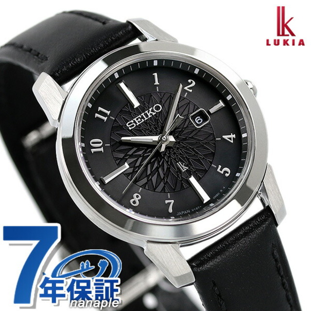 セイコー 腕時計 レディース SSVN039 SEIKO ソーラー（V137） ブラックxブラック アナログ表示