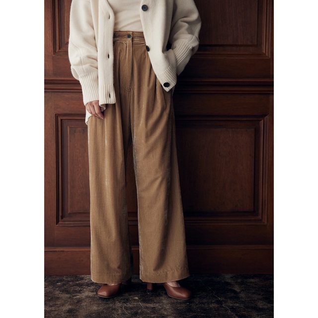 CLANE 田中みな実コラボ COLOR LINE VELOR PANTS-