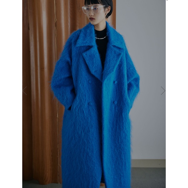 Ameri DEFORMATION COLLAR SHAGGY COAT - ロングコート