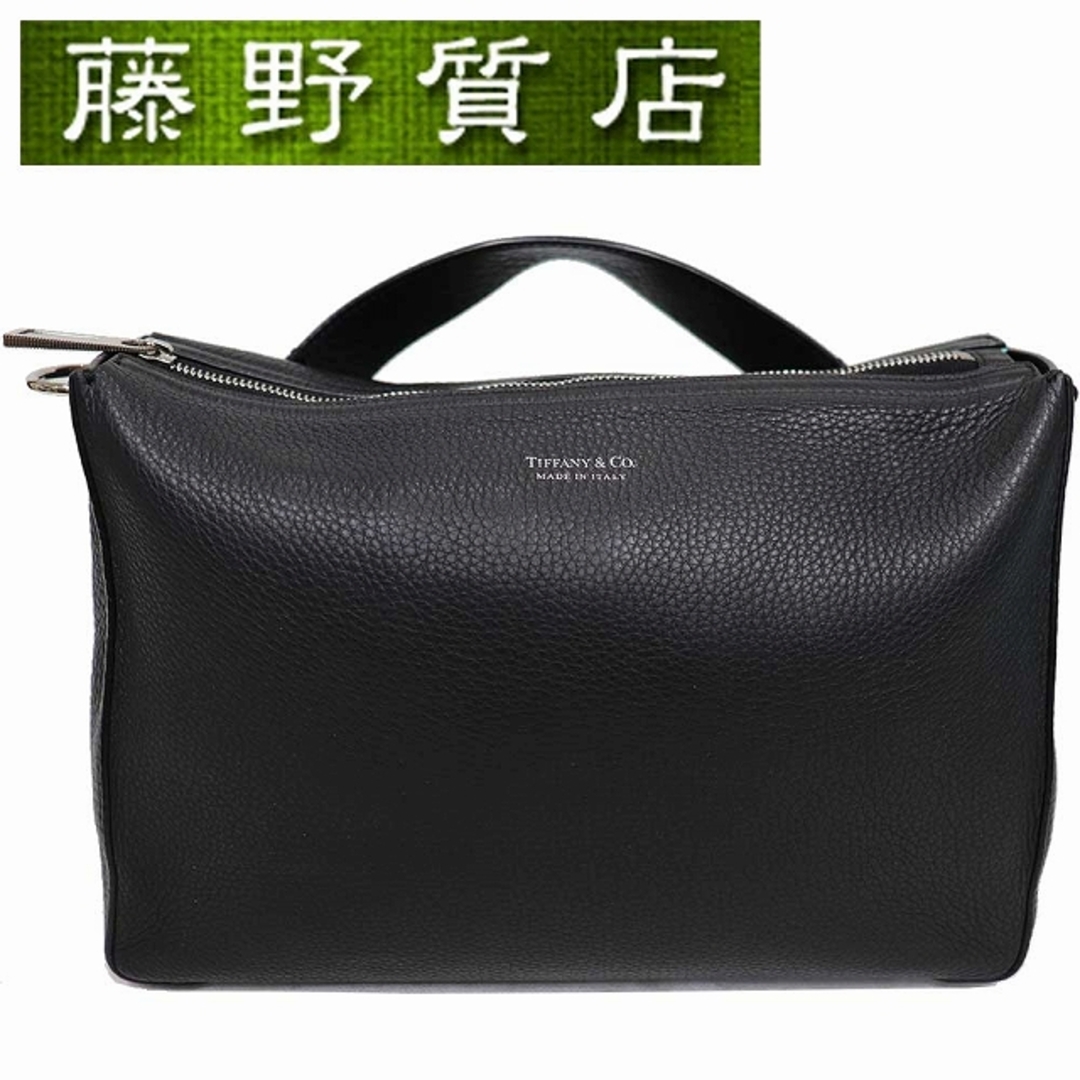 Tiffany & Co.(ティファニー)の(美品）ティファニー TIFFANY 3Way ショルダーバッグ ハンドバッグ クラッチ レザー 黒 ブルーショルダー2本付 斜め掛け 8167 レディースのバッグ(ショルダーバッグ)の商品写真