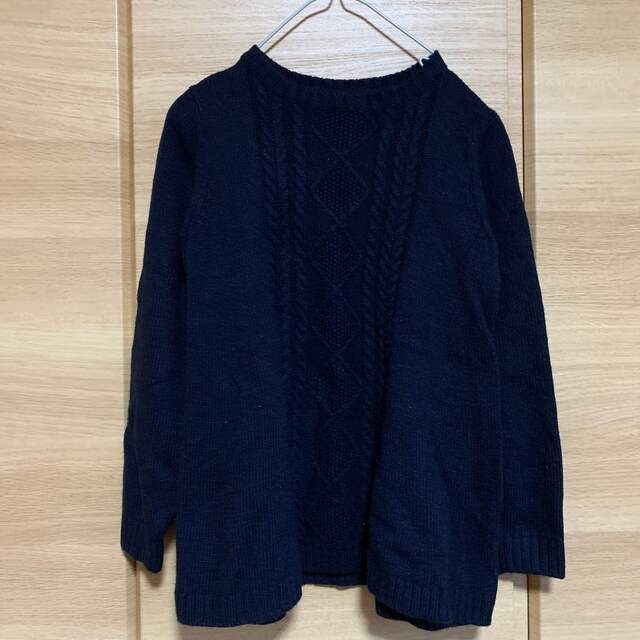 GU(ジーユー)の140センチ　ケーブルニットセーター キッズ/ベビー/マタニティのキッズ服女の子用(90cm~)(ニット)の商品写真