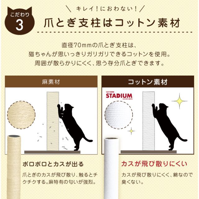 キャットタワー 猫タワー 猫 キャット タワー 猫用品 爪とぎ 696 その他のペット用品(猫)の商品写真