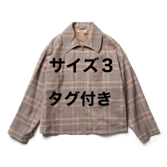 Auralee WOOL SERGE CHECK ZIP-UP BLOUSON 上位 neufchatel-hardelot