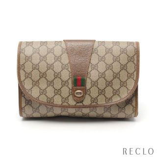 グッチ(Gucci)のCランク オールドグッチ GGプラス シェリーライン クラッチバッグ(セカンドバッグ/クラッチバッグ)