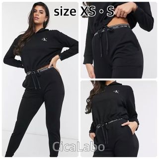 新品】カルバンクライン パーカー スウェット セットアップ ブラック XS•S-
