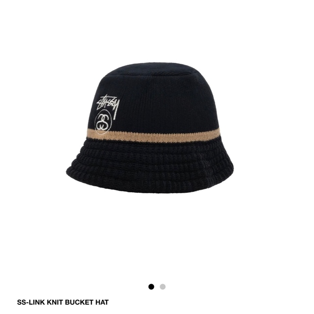 セール最安値 stussy SS-LINK KNIT BUCKET HAT 黒 ステューシー - 帽子