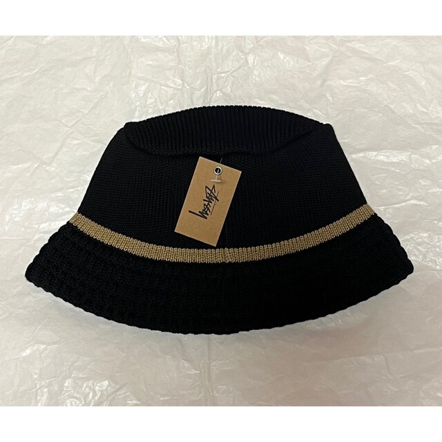 STUSSY BUCKET HAT SS LINK KNIT BLACK