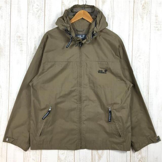 MENs L  ジャックウルフスキン トラベル ジャケット Travel Jacket ウィンドシェル フーディ JACKWOLFSKIN ベージュ系サイズ備考