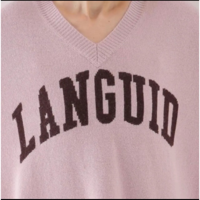 【新品】Plage LANGUID logo ニット(ピンク) セーター　ロゴ