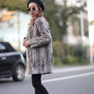 room 306 contemporary Midi Fur Coat