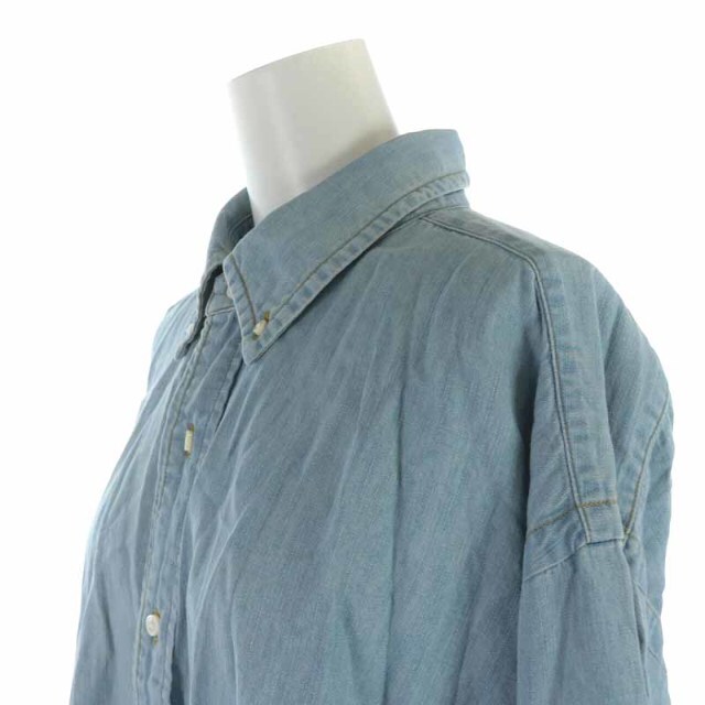 Shinzone(シンゾーン)のShinzone DENIM DADDY SHIRT RS M 水色 レディースのトップス(シャツ/ブラウス(長袖/七分))の商品写真