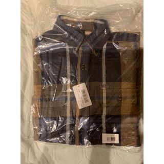ニューエラ 長袖 フランネルシャツ BLACK LABEL FW22 カーキ