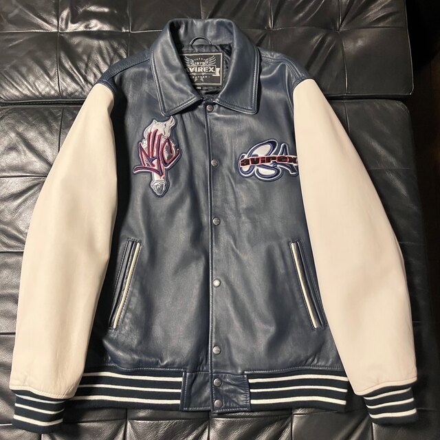 得価爆買い AVIREX スタジャン 革ジャン XXL VARSITY レザージャケット 豊富な - www.tutores.escasto