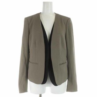 BEIGE 20AW CINDY ノーカラージャケット 4 XL グレー 黒(その他)