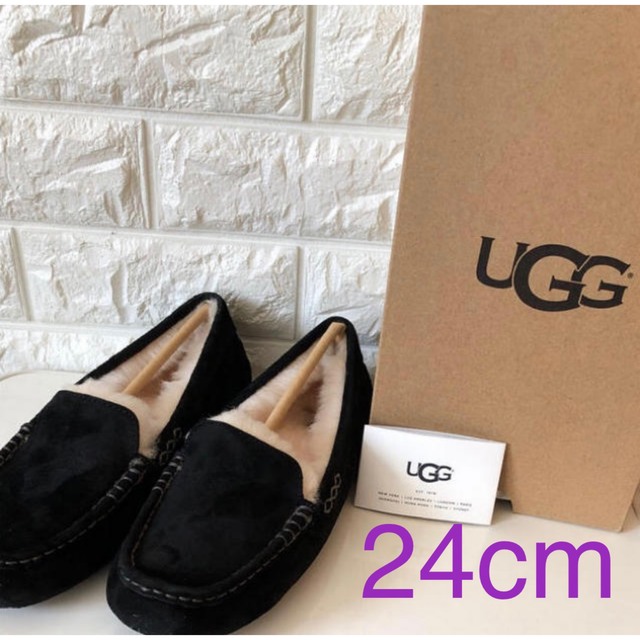 UGG(アグ)の新作✨ ウォータープルーフ UGG アンスレー モカシン ブラック US7 レディースの靴/シューズ(スリッポン/モカシン)の商品写真