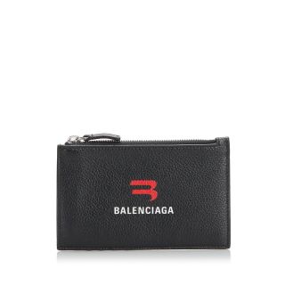 バレンシアガ(Balenciaga)の美品 バレンシアガ ロゴ カードケース コインケース 640535 レザー メンズ BALENCIAGA 【1-0079574】(コインケース/小銭入れ)