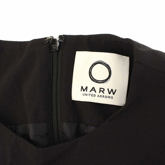 UNITED ARROWS(ユナイテッドアローズ)のユナイテッドアローズ MARW ワンピース ロング ノースリーブ 36 S 黒 レディースのワンピース(ロングワンピース/マキシワンピース)の商品写真