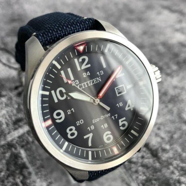 シチズン ソーラー エコドライブ CITIZEN NATOベルト メンズ腕時計