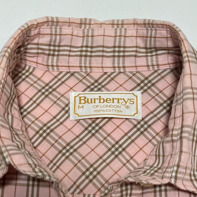BURBERRY(バーバリー)の90s Burberrys　シャツ　バーバリー　ノバチェック　ビンテージ　ピンク レディースのトップス(シャツ/ブラウス(長袖/七分))の商品写真