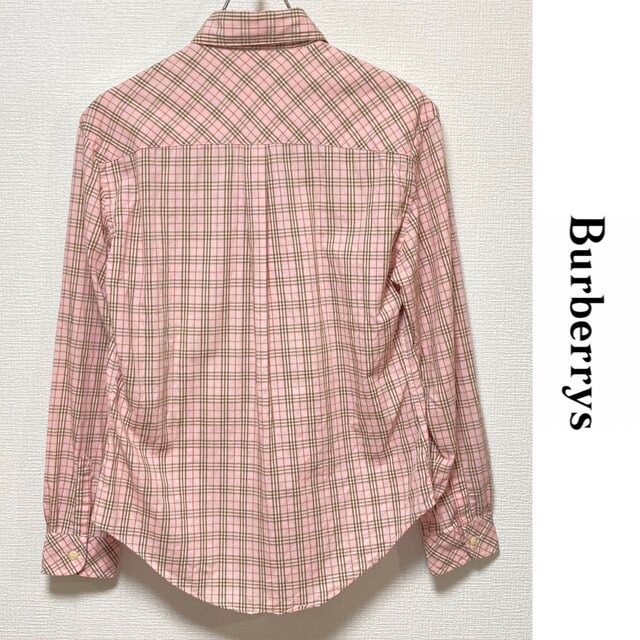 BURBERRY(バーバリー)の90s Burberrys　シャツ　バーバリー　ノバチェック　ビンテージ　ピンク レディースのトップス(シャツ/ブラウス(長袖/七分))の商品写真