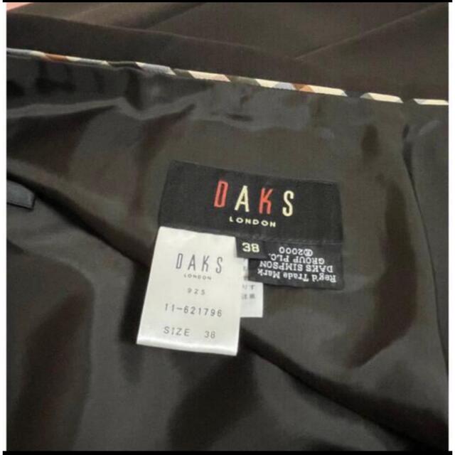 DAKS(ダックス)の《DAKS》膝丈スカート　ダークブラウン　M レディースのスカート(ひざ丈スカート)の商品写真