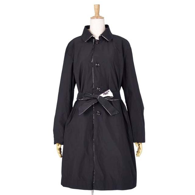 美品 マックスマーラ Max Mara WEEKEND コート リバーシブル 総柄 ナイロン 総柄 アウター レディース JI44 USA10 FB4(XL相当) ブラック/ホワイト 6