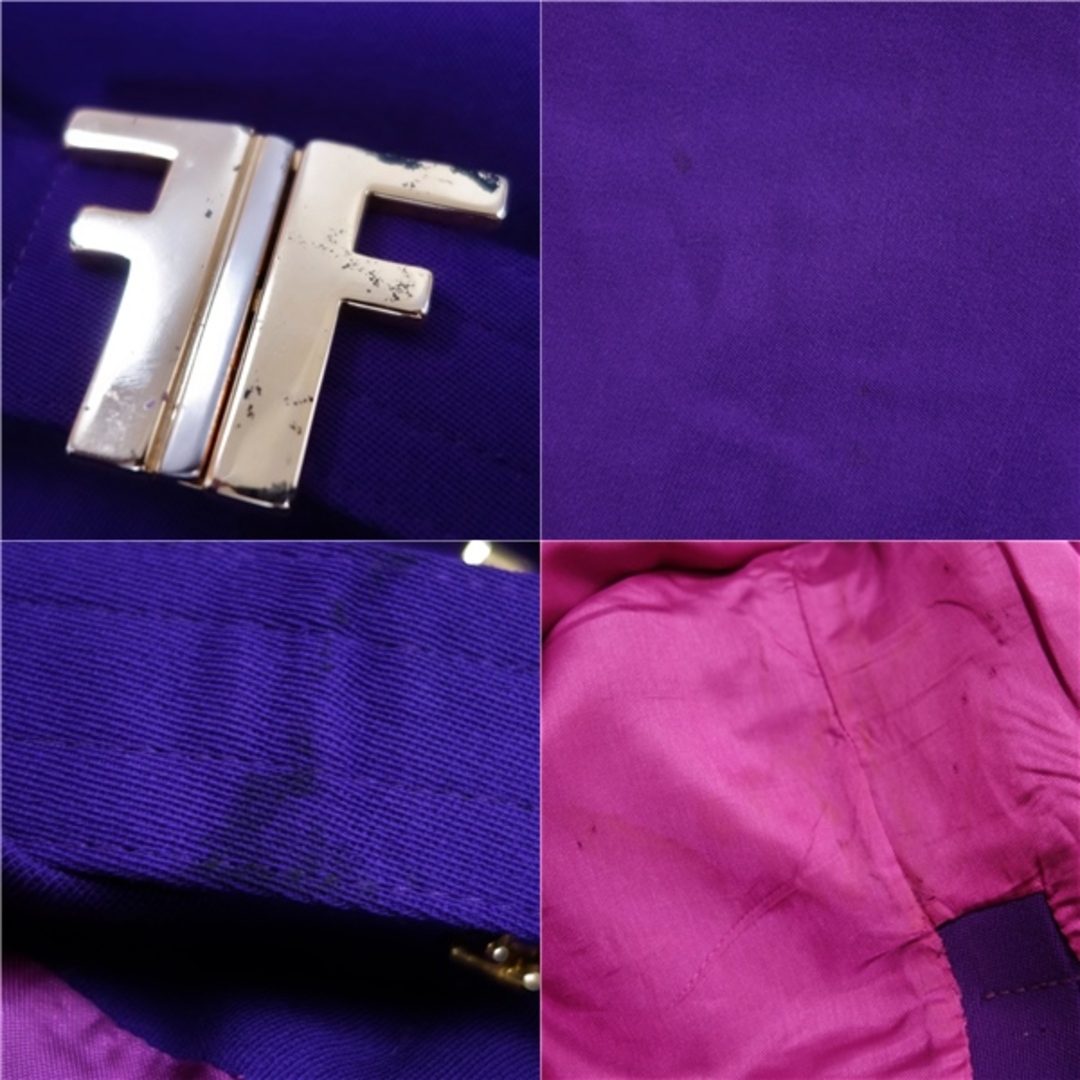 FENDI(フェンディ)のVintage フェンディ FENDI スカート ミディアムスカート ベルト ウール 無地 ボトムス レディース 28(S相当) ブルー レディースのスカート(ひざ丈スカート)の商品写真