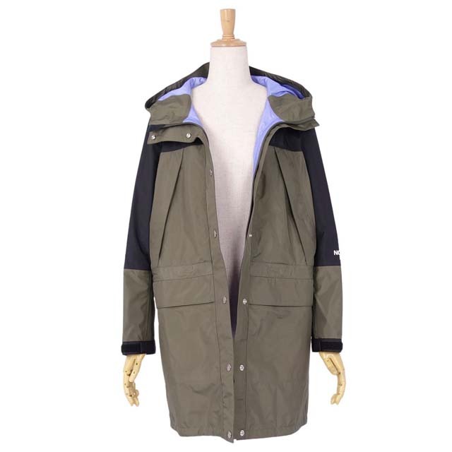 極美品 ザノースフェイス THE NORTH FACE コート Mountain Raintex Coat GORE-TEX ナイロン レディース アウター S カーキ NPW11940