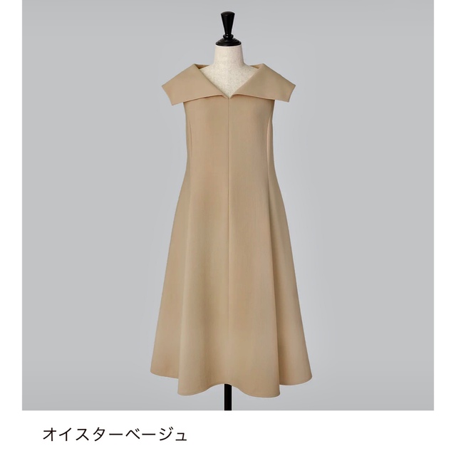 FOXEY  BARCELONA DRESS 42サイズ　ベージュ　新品