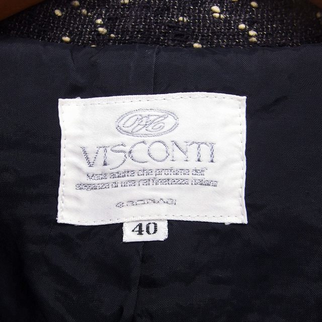 other(アザー)のビスコンティ VISCONTI オープンカラー ジャケット アウター ツイード レディースのジャケット/アウター(その他)の商品写真