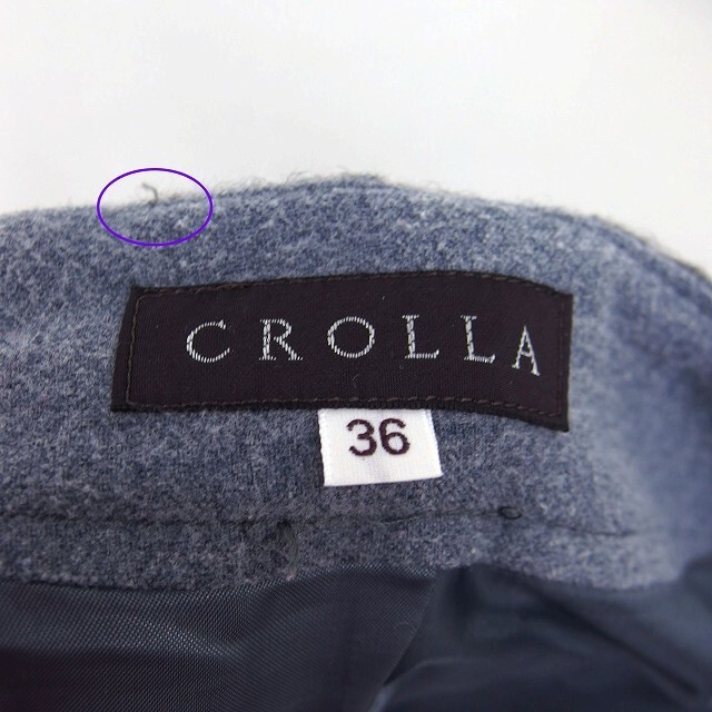 CROLLA(クローラ)のクローラ crolla ショート パンツ チェック 柄 ウール混 ロールアップ レディースのパンツ(ショートパンツ)の商品写真