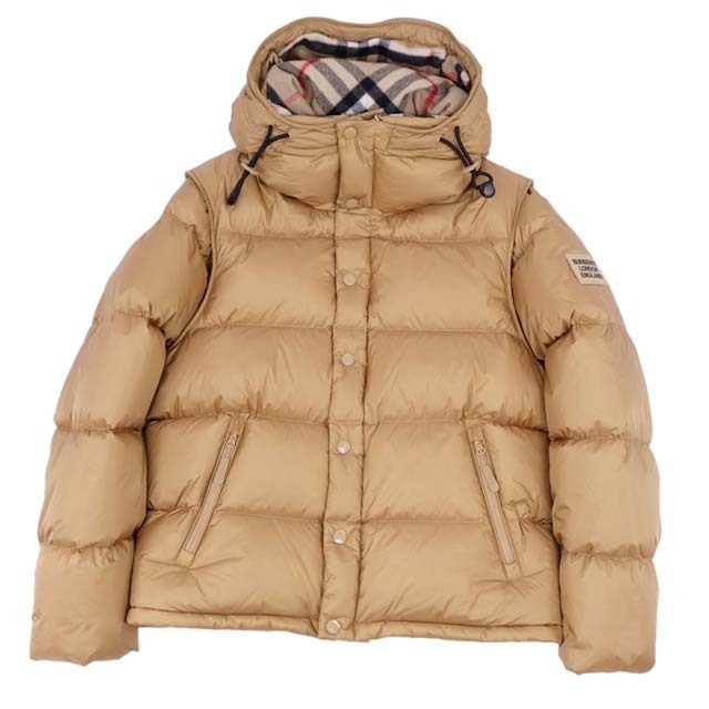 BURBERRY(バーバリー)の未使用 バーバリー BURBERRY ジャケット LOCKWELL ロックウェル 2way ダウンジャケット ベスト メンズ ジップアップ アウター LG ベージュ メンズのジャケット/アウター(その他)の商品写真