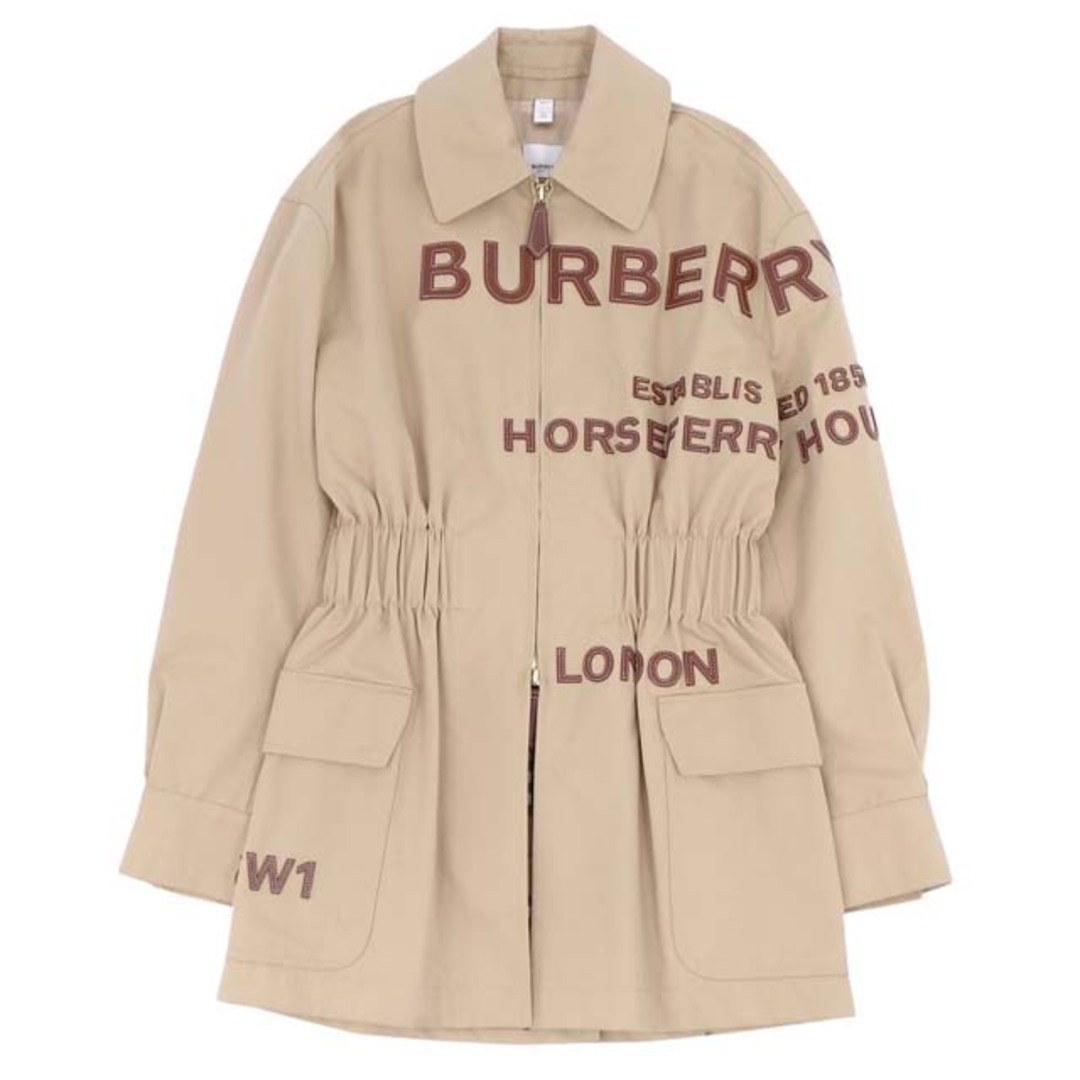 BURBERRY(バーバリー)の極美品 バーバリー BURBERRY コート ホースフェリー ジップアップ レディース コットン アウター UK4 US2 IT36(S相当) ベージュ レディースのジャケット/アウター(その他)の商品写真