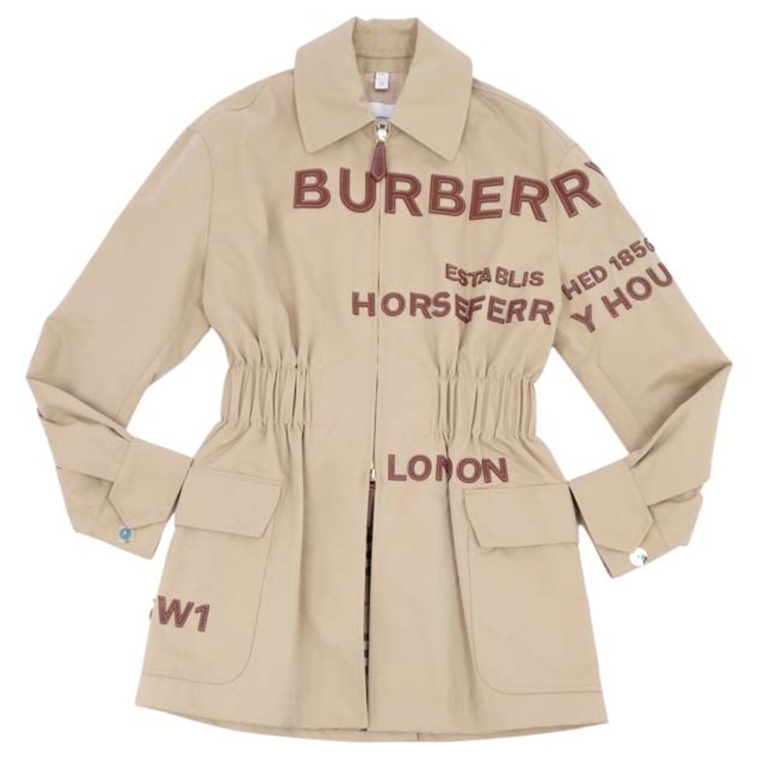 BURBERRY(バーバリー)の極美品 バーバリー BURBERRY コート ホースフェリー ジップアップ レディース コットン アウター UK4 US2 IT36(S相当) ベージュ レディースのジャケット/アウター(その他)の商品写真