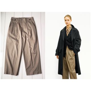 マーガレットハウエル(MARGARET HOWELL)の19AW LOOK掲載 マーガレットハウエル コットンツイルタックパンツ 3(カジュアルパンツ)